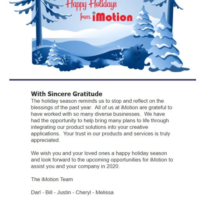 2019 Holiday Email