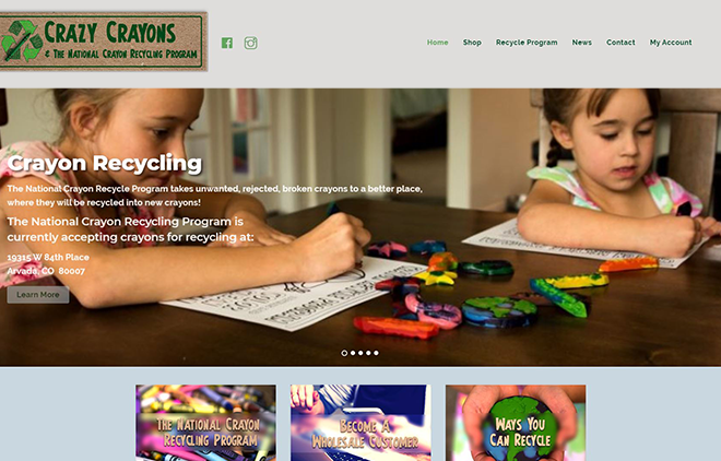 Crazy Crayons Website Home Page