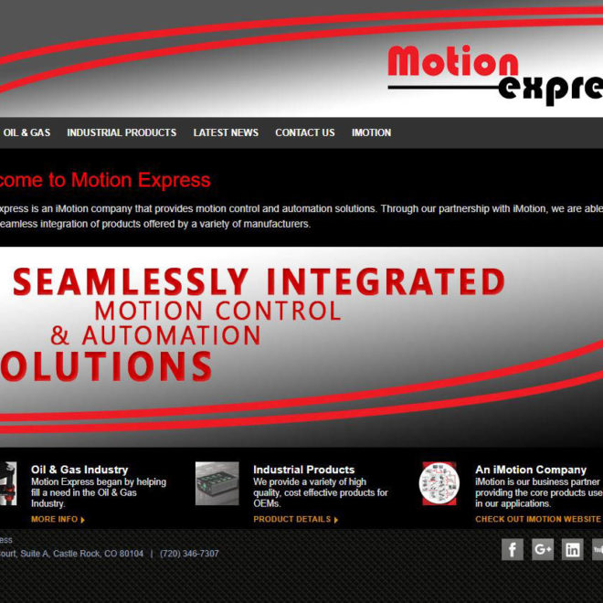 Motion Express Website Home Page