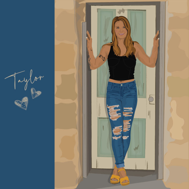 Taylor Flat Portrait-SQUARE Name Only
